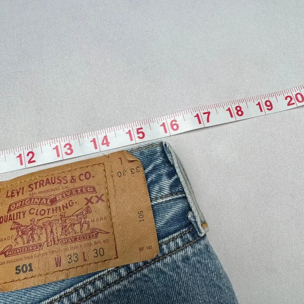 Vintage 90s Levis 501 Paint Splatter Jeans Mens 30x26 Western Grunge Made in USA